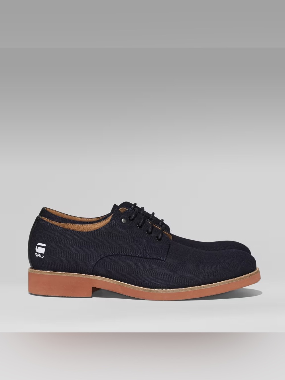 G-Star RAW Eton Derby III Denim Shoes | Navy Herringbone